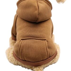 Dog Hoodie with Pockets (Coffee, XL)